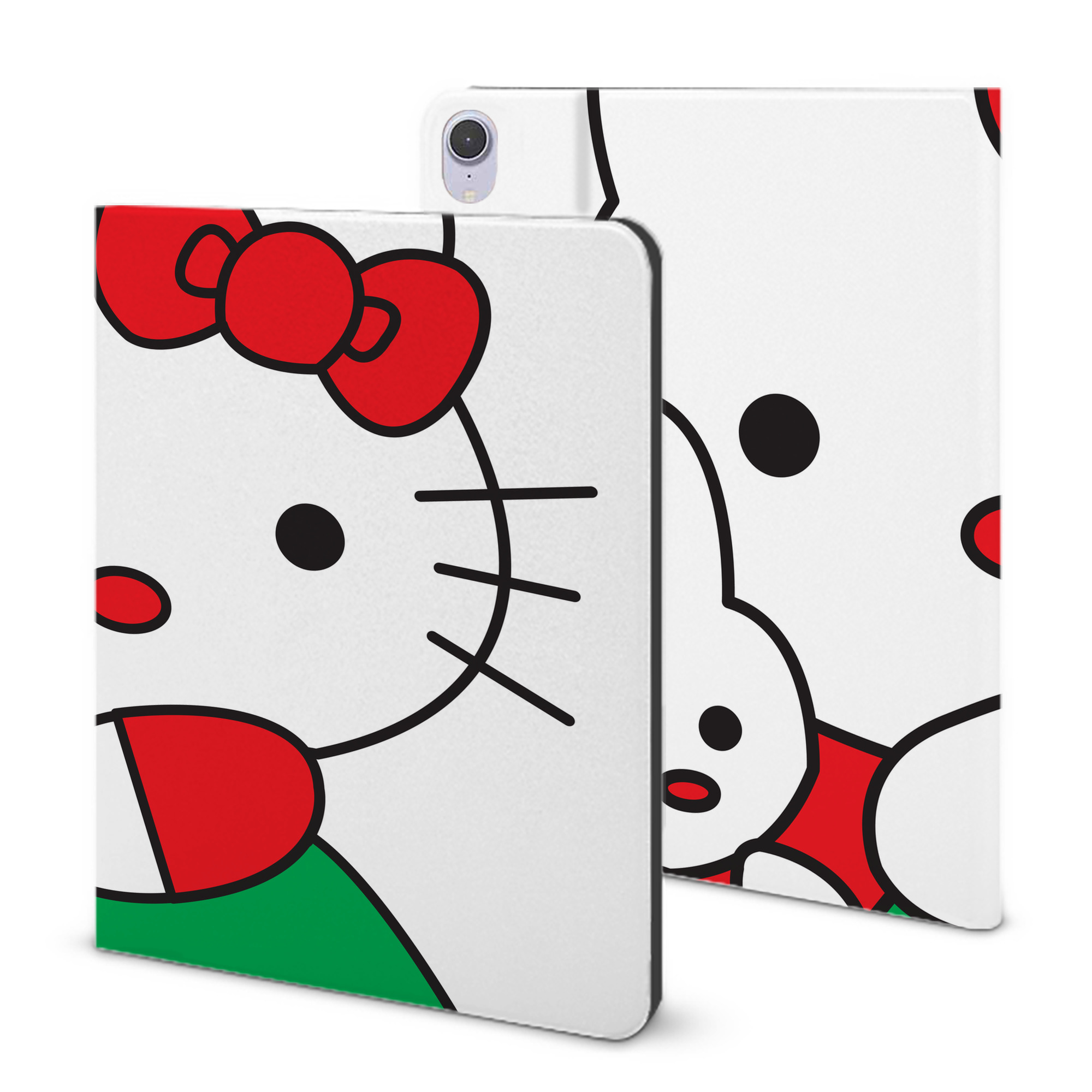 （画像用） Hello Kitty ハローキティ IPad ケース ブック型 PUレザー TPU 耐衝撃 軽量 薄型 ペン収納なし 全面保護 IPad 各モデル対応